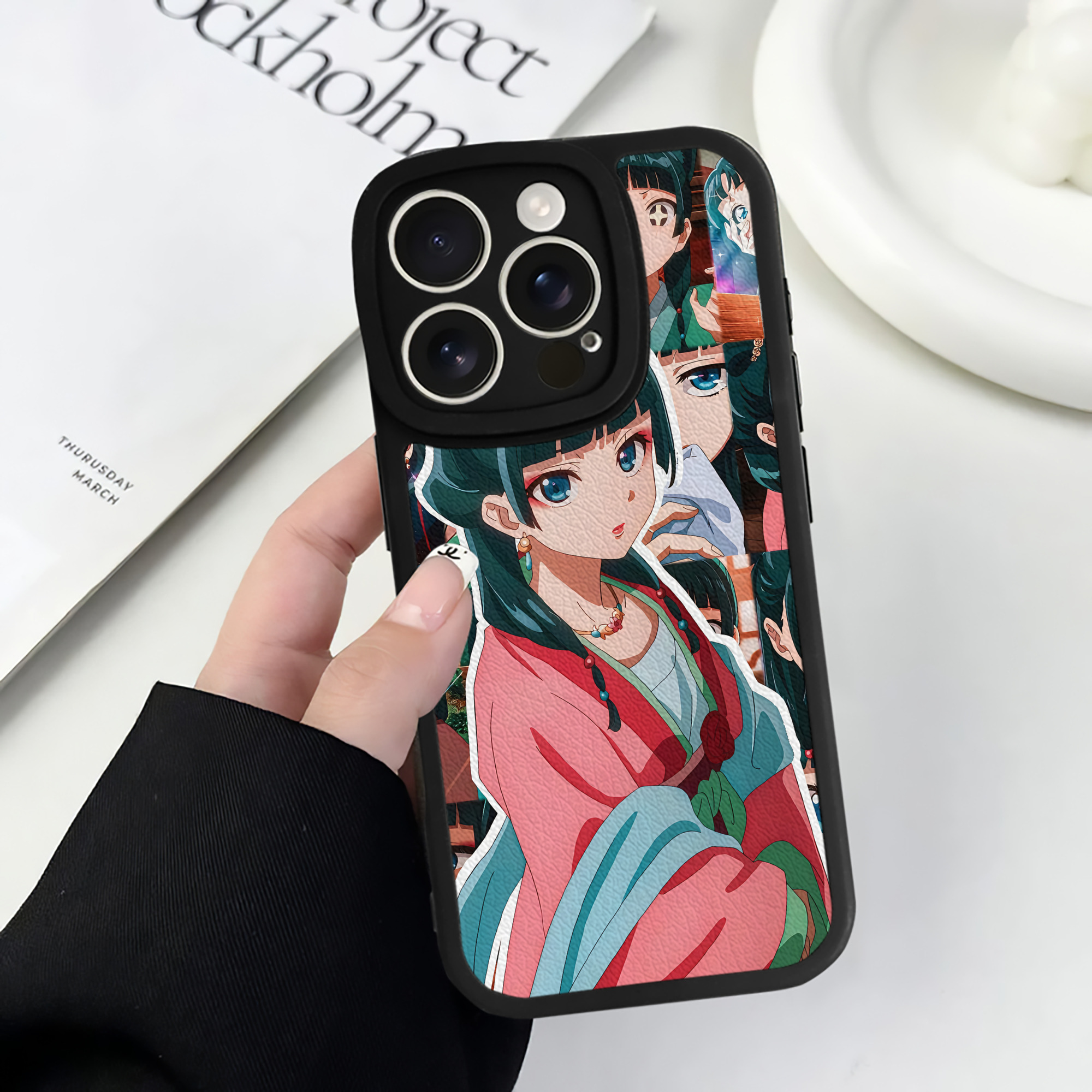 （画像用） 薬屋のひとりごと The Apothecary Diaries 【iPhone 16シリーズ対応】シリコンスマホケース（レザー調） 材質：シリコン